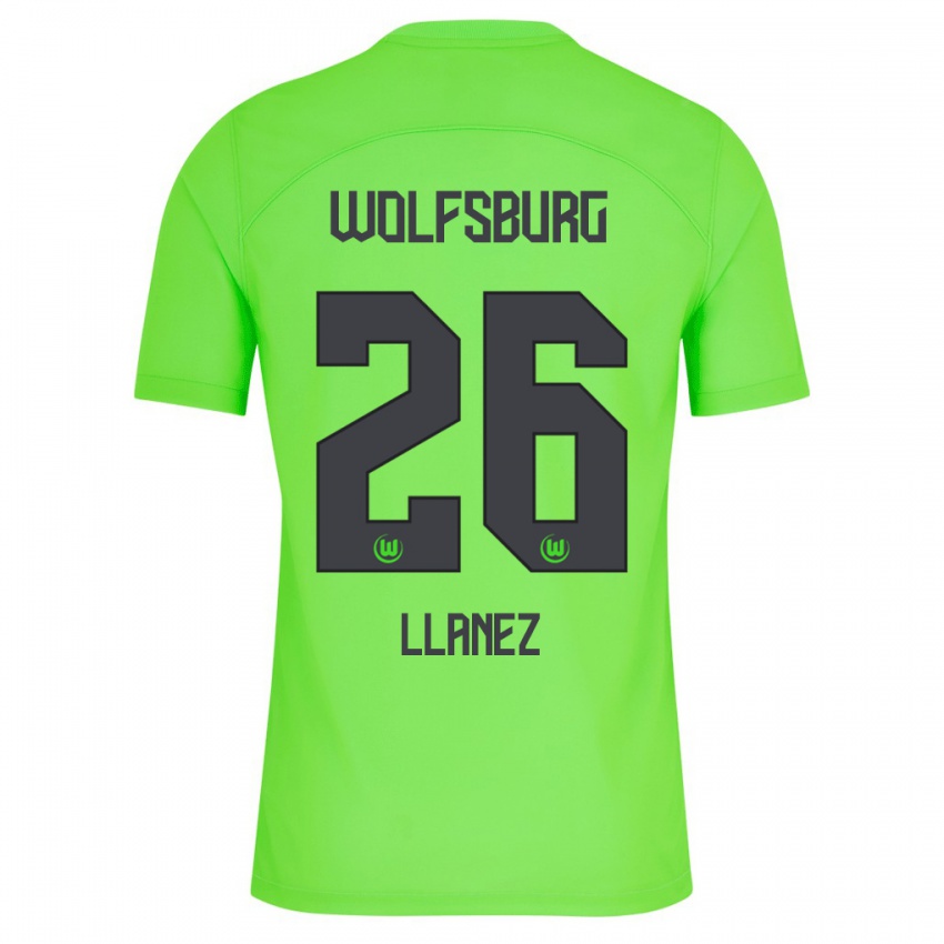 Niño Camiseta Ulysses Llanez #26 Verde 1ª Equipación 2023/24 La Camisa