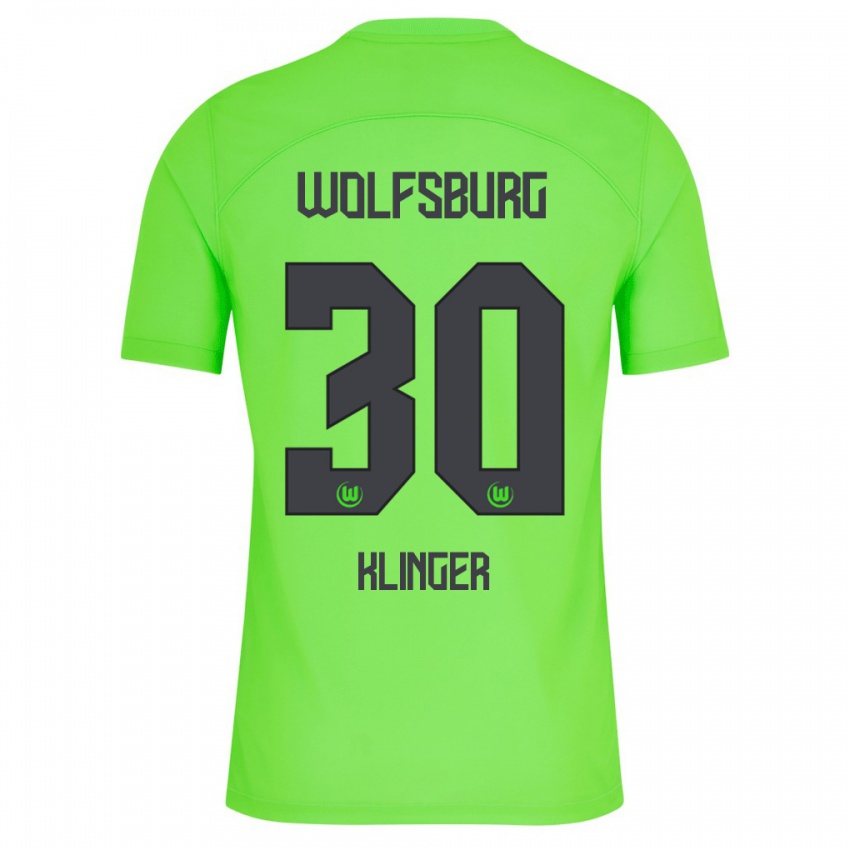 Niño Camiseta Niklas Klinger #30 Verde 1ª Equipación 2023/24 La Camisa