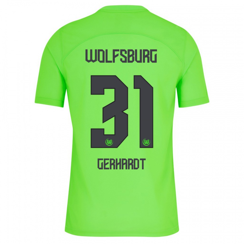 Niño Camiseta Yannick Gerhardt #31 Verde 1ª Equipación 2023/24 La Camisa
