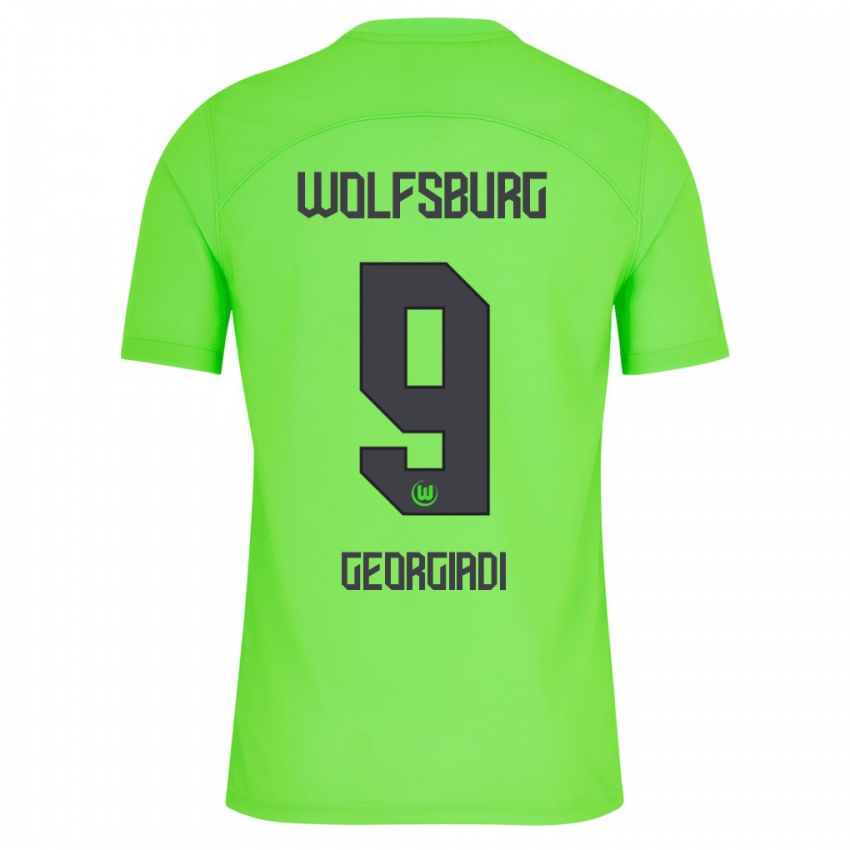 Niño Camiseta Alexander Georgiadi #9 Verde 1ª Equipación 2023/24 La Camisa