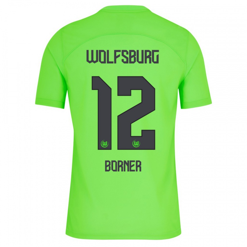Niño Camiseta Benedikt Börner #12 Verde 1ª Equipación 2023/24 La Camisa