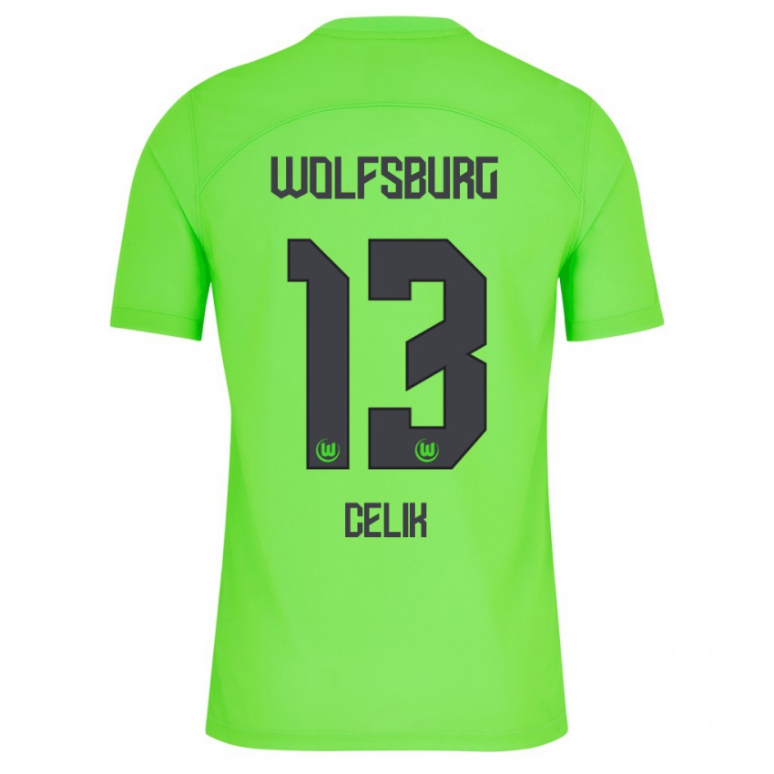 Niño Camiseta Dennis Celik #13 Verde 1ª Equipación 2023/24 La Camisa