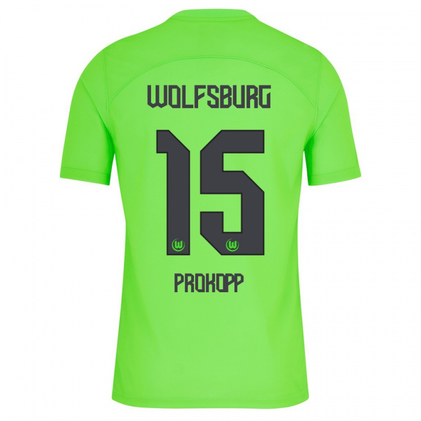 Niño Camiseta Oskar Prokopp #15 Verde 1ª Equipación 2023/24 La Camisa
