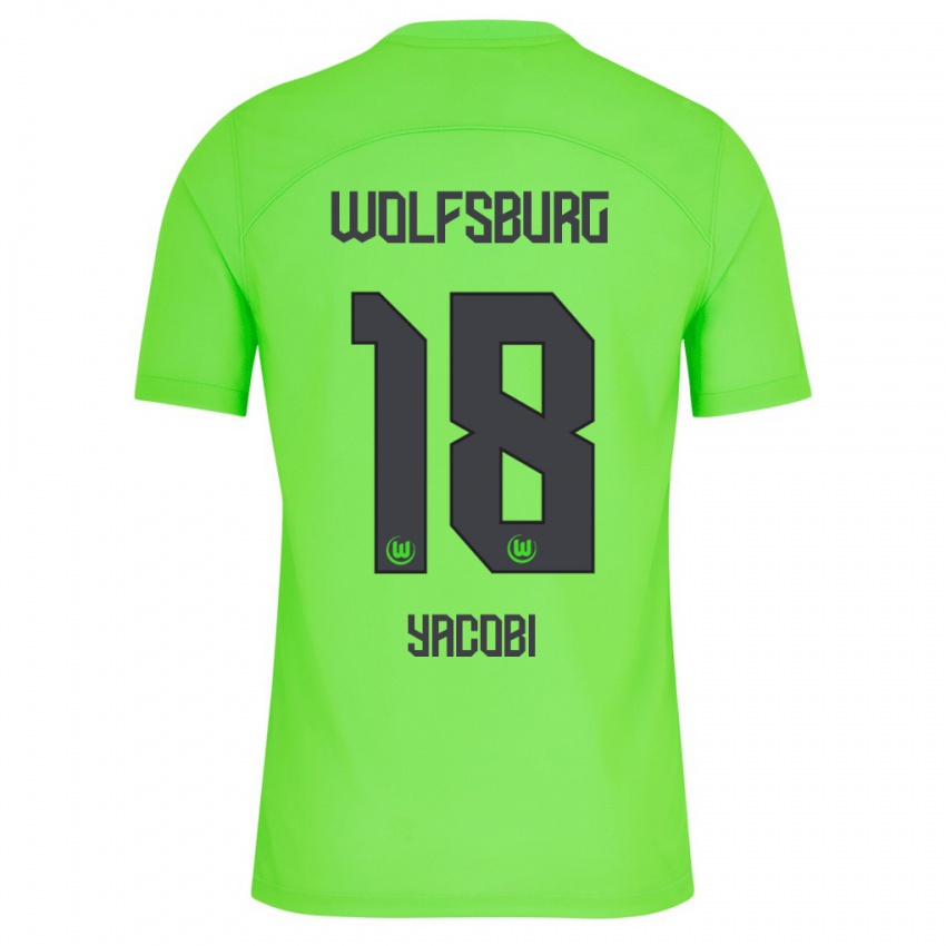 Niño Camiseta Nilas Yacobi #18 Verde 1ª Equipación 2023/24 La Camisa