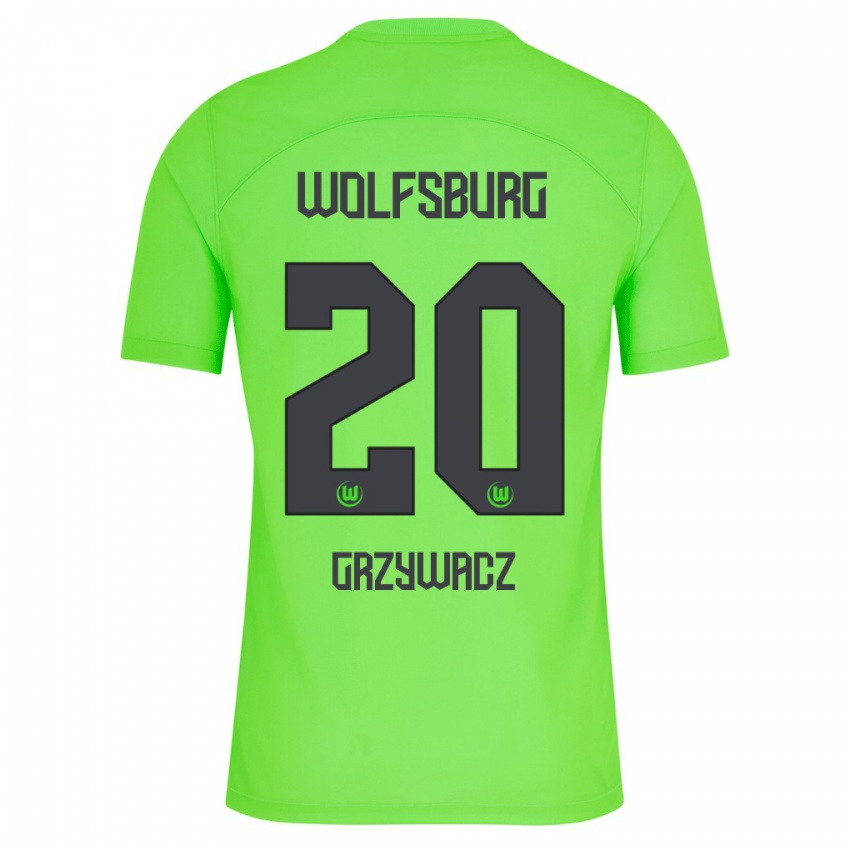 Niño Camiseta Eryk Grzywacz #20 Verde 1ª Equipación 2023/24 La Camisa
