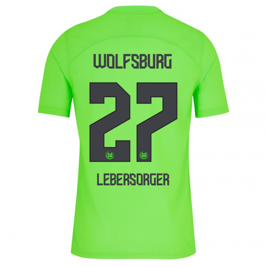Niño Camiseta Kevin Lebersorger #27 Verde 1ª Equipación 2023/24 La Camisa