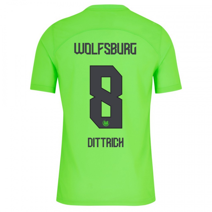 Niño Camiseta Elia Dittrich #8 Verde 1ª Equipación 2023/24 La Camisa