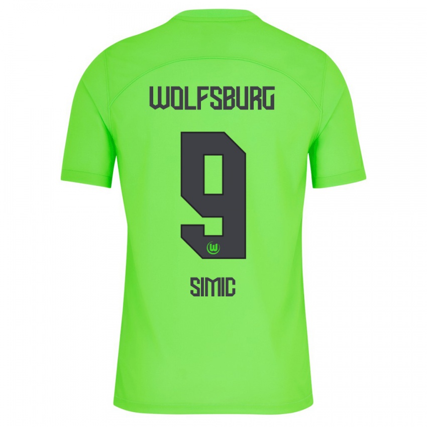 Niño Camiseta Karlo Simic #9 Verde 1ª Equipación 2023/24 La Camisa
