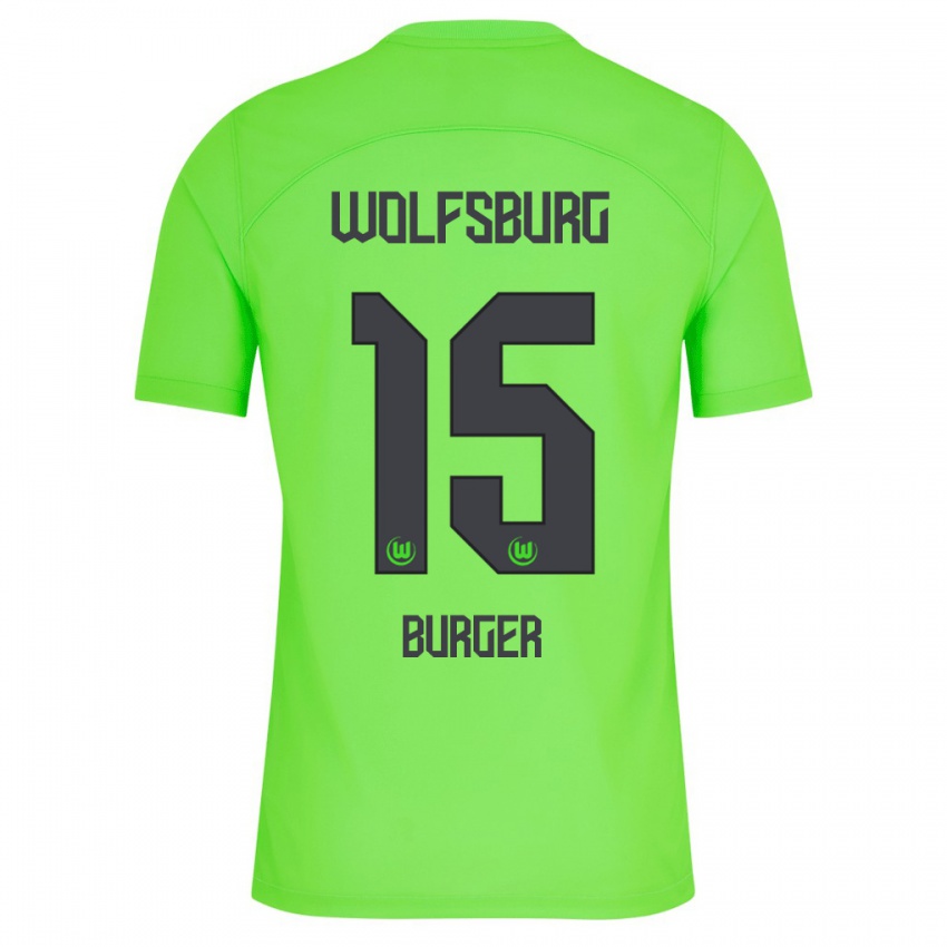 Niño Camiseta Jan Bürger #15 Verde 1ª Equipación 2023/24 La Camisa