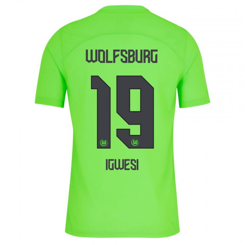 Niño Camiseta Tyrese Igwesi #19 Verde 1ª Equipación 2023/24 La Camisa