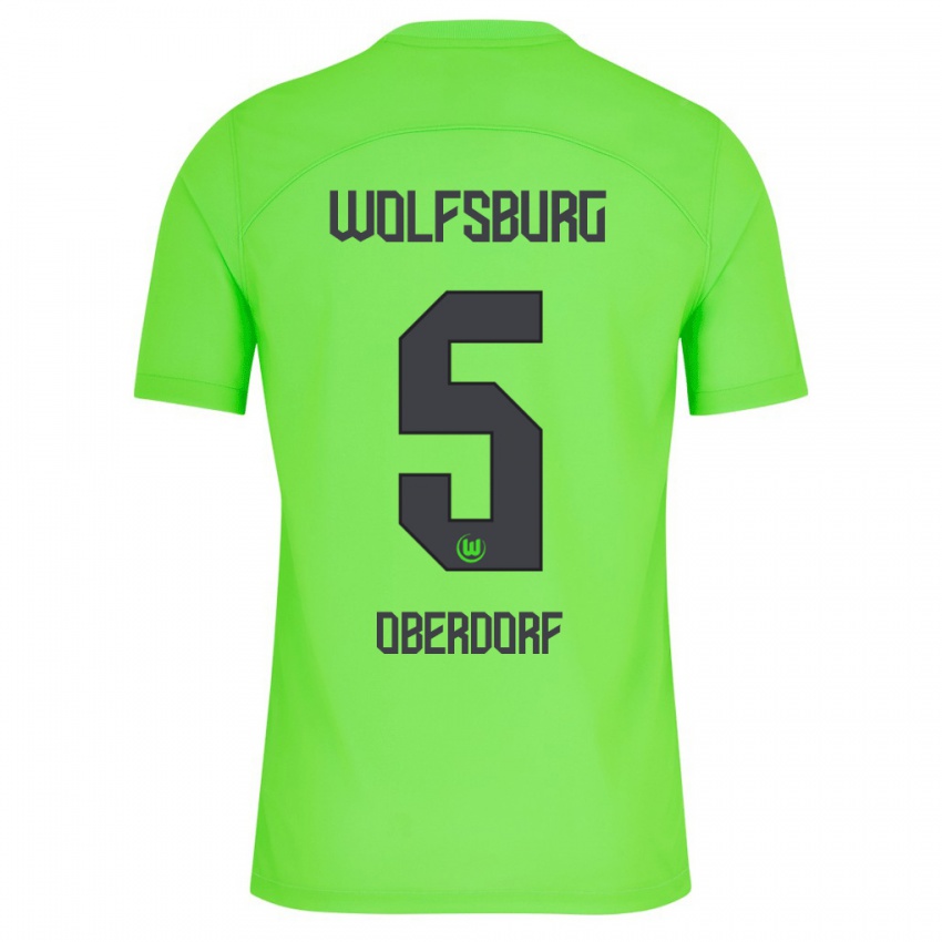 Niño Camiseta Lena Oberdorf #5 Verde 1ª Equipación 2023/24 La Camisa