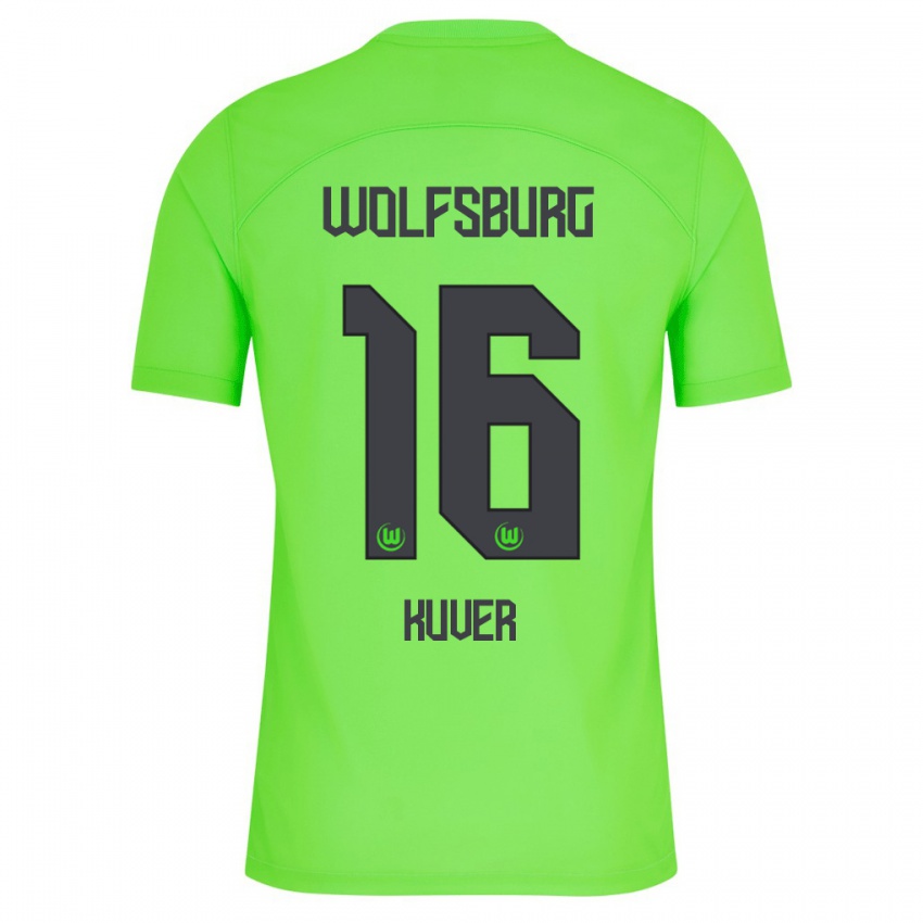 Niño Camiseta Camilla Küver #16 Verde 1ª Equipación 2023/24 La Camisa