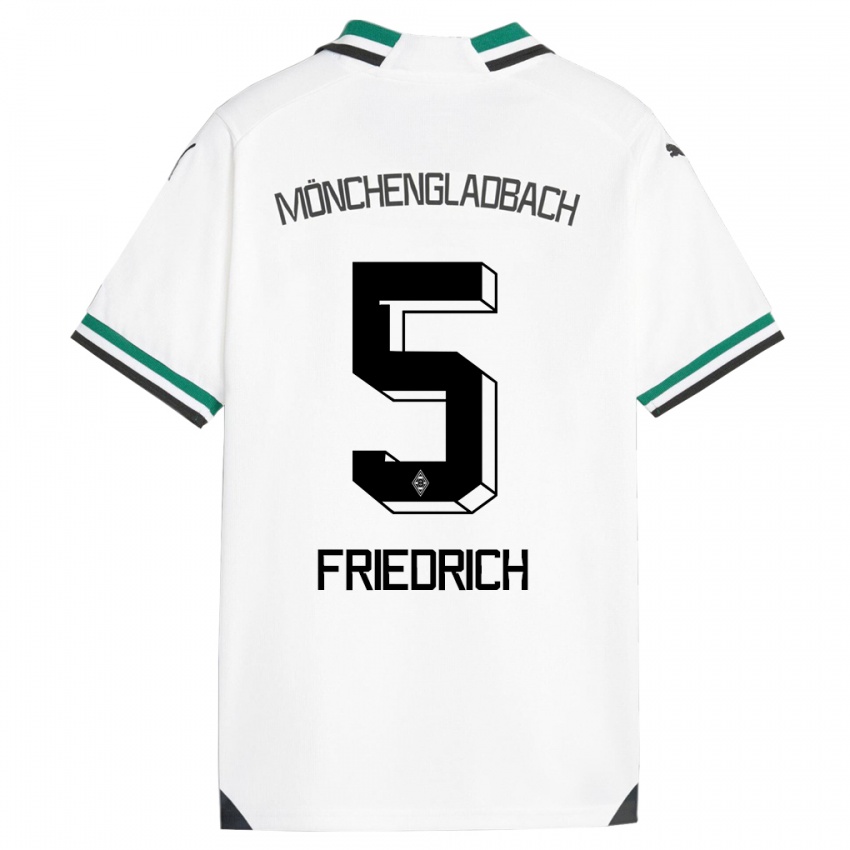 Niño Camiseta Marvin Friedrich #5 Blanco Verde 1ª Equipación 2023/24 La Camisa