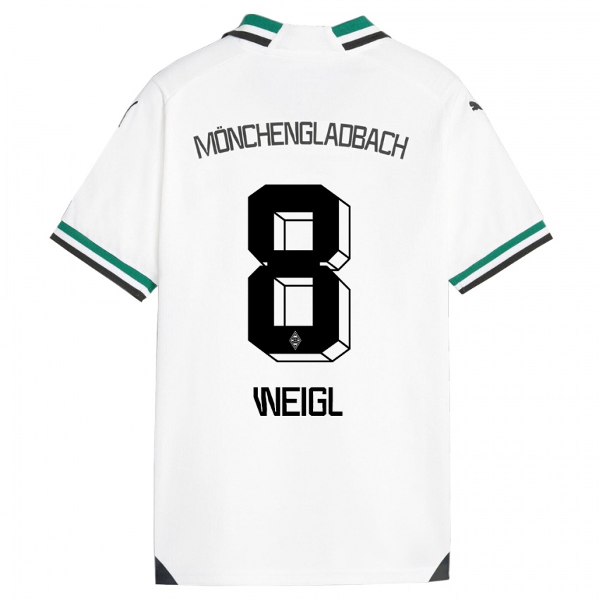 Niño Camiseta Julian Weigl #8 Blanco Verde 1ª Equipación 2023/24 La Camisa