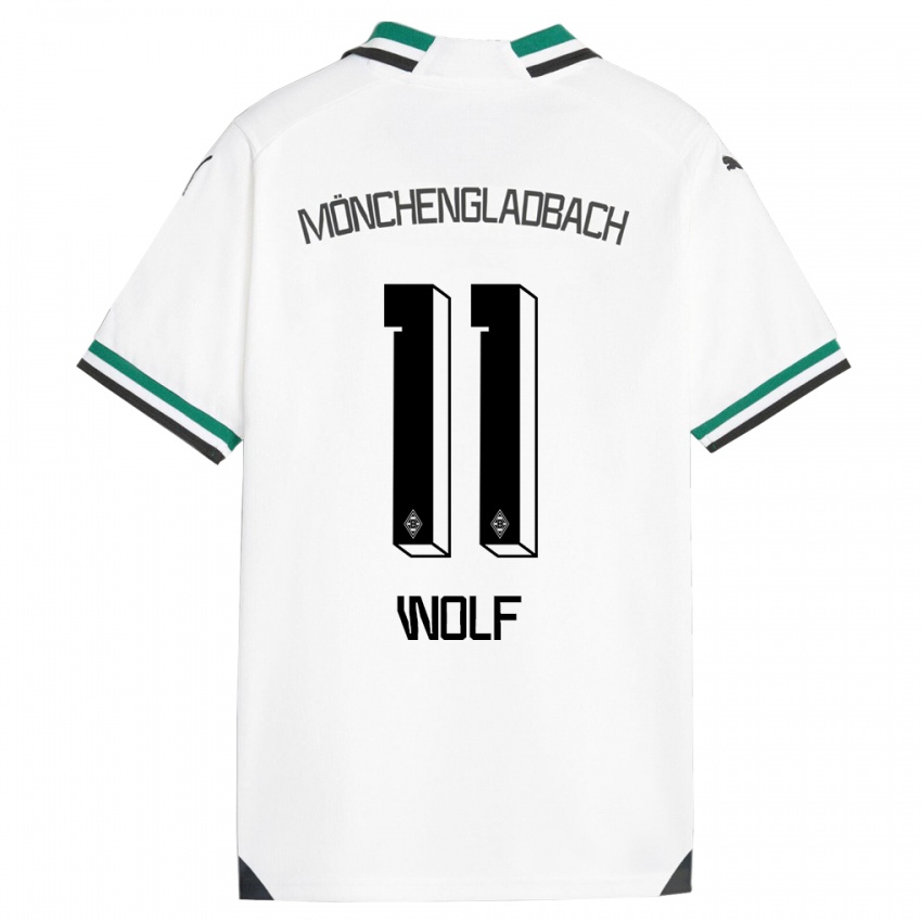 Niño Camiseta Hannes Wolf #11 Blanco Verde 1ª Equipación 2023/24 La Camisa