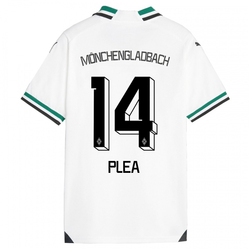 Niño Camiseta Alassane Plea #14 Blanco Verde 1ª Equipación 2023/24 La Camisa
