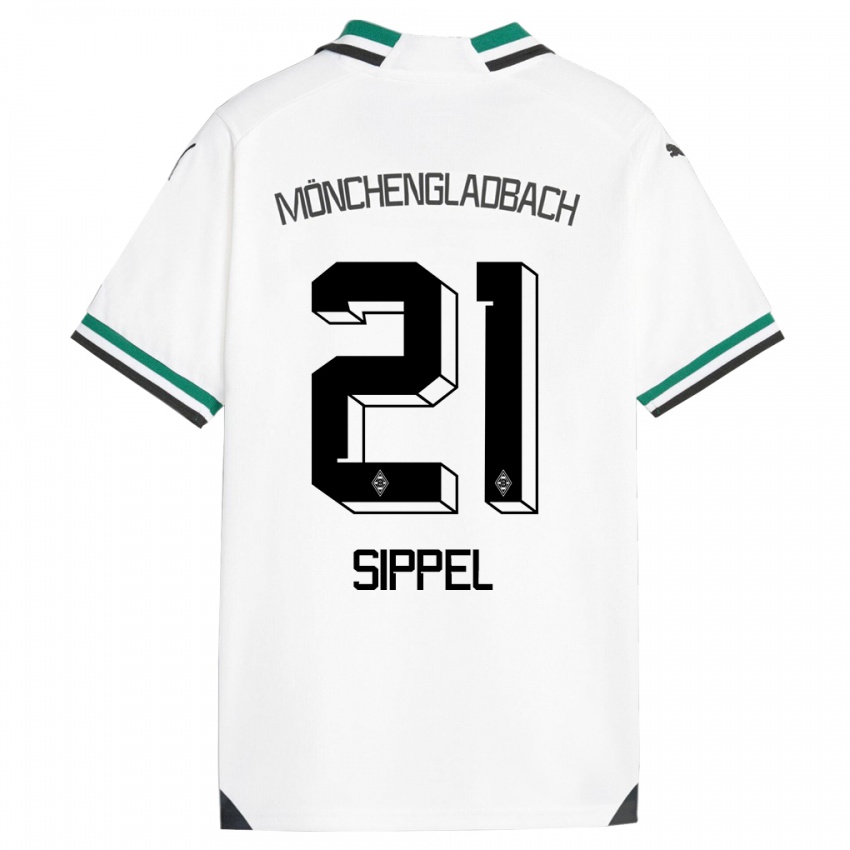Niño Camiseta Tobias Sippel #21 Blanco Verde 1ª Equipación 2023/24 La Camisa