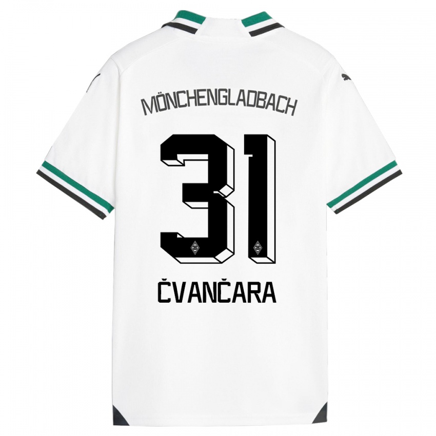 Niño Camiseta Tomas Cvancara #31 Blanco Verde 1ª Equipación 2023/24 La Camisa