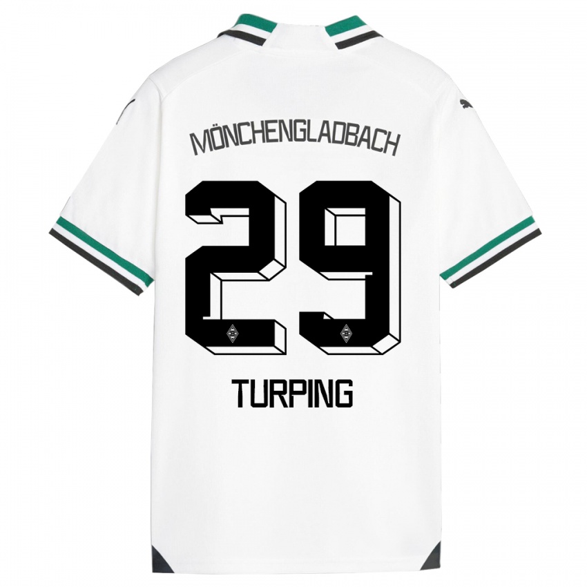 Niño Camiseta Selim Turping #29 Blanco Verde 1ª Equipación 2023/24 La Camisa