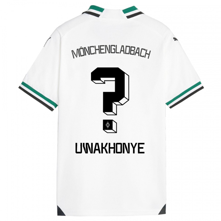 Niño Camiseta Joshua Uwakhonye #0 Blanco Verde 1ª Equipación 2023/24 La Camisa