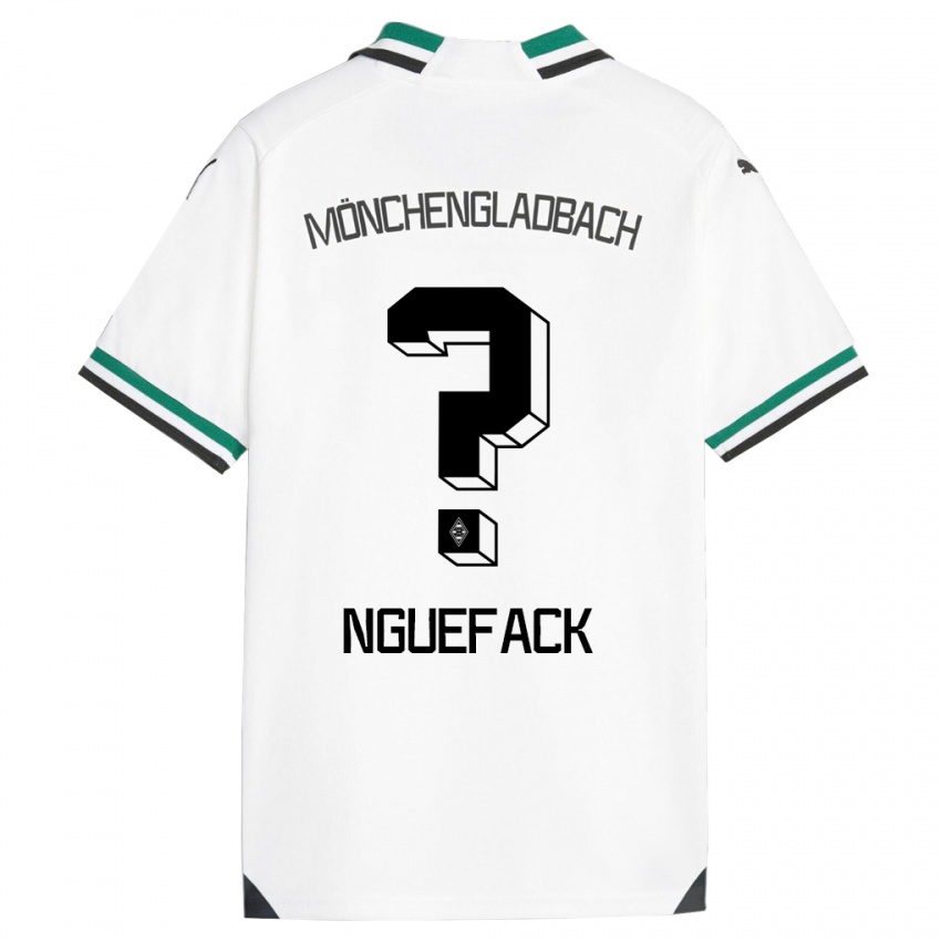 Niño Camiseta Mathieu Nguefack #0 Blanco Verde 1ª Equipación 2023/24 La Camisa