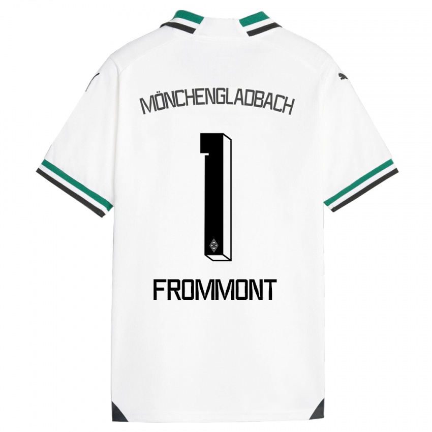 Niño Camiseta Romina Frommont #1 Blanco Verde 1ª Equipación 2023/24 La Camisa