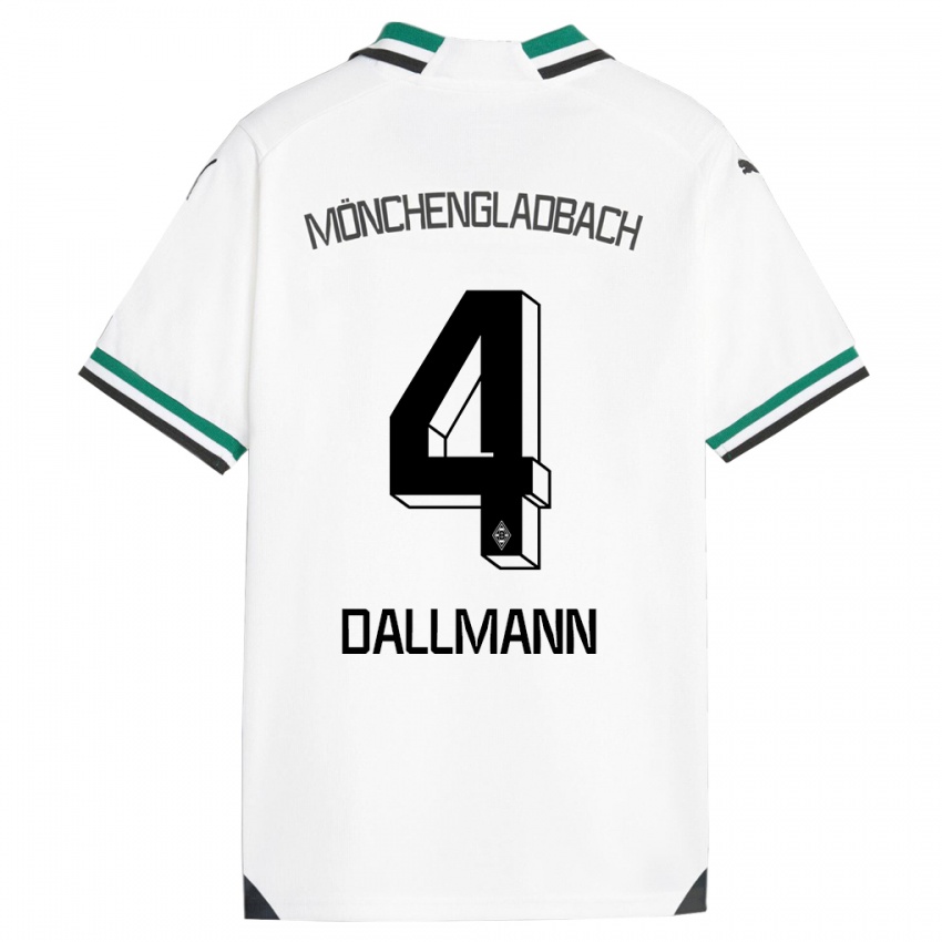 Niño Camiseta Pauline Dallmann #4 Blanco Verde 1ª Equipación 2023/24 La Camisa
