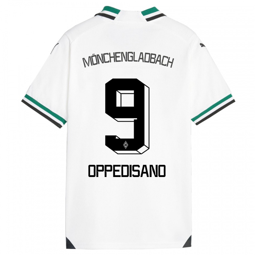 Niño Camiseta Valentina Oppedisano #9 Blanco Verde 1ª Equipación 2023/24 La Camisa