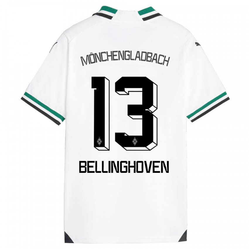 Niño Camiseta Christina Bellinghoven #13 Blanco Verde 1ª Equipación 2023/24 La Camisa