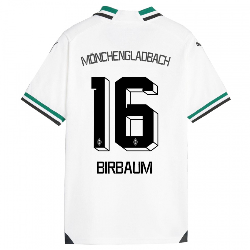 Niño Camiseta Anne Birbaum #16 Blanco Verde 1ª Equipación 2023/24 La Camisa