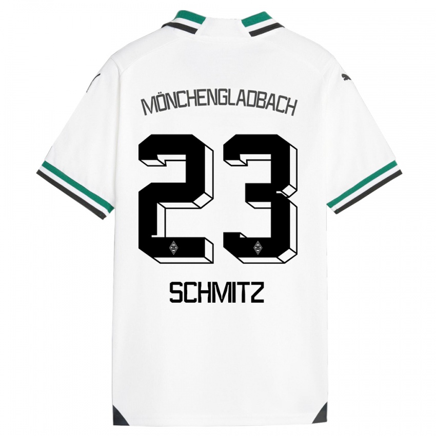 Niño Camiseta Sarah Schmitz #23 Blanco Verde 1ª Equipación 2023/24 La Camisa