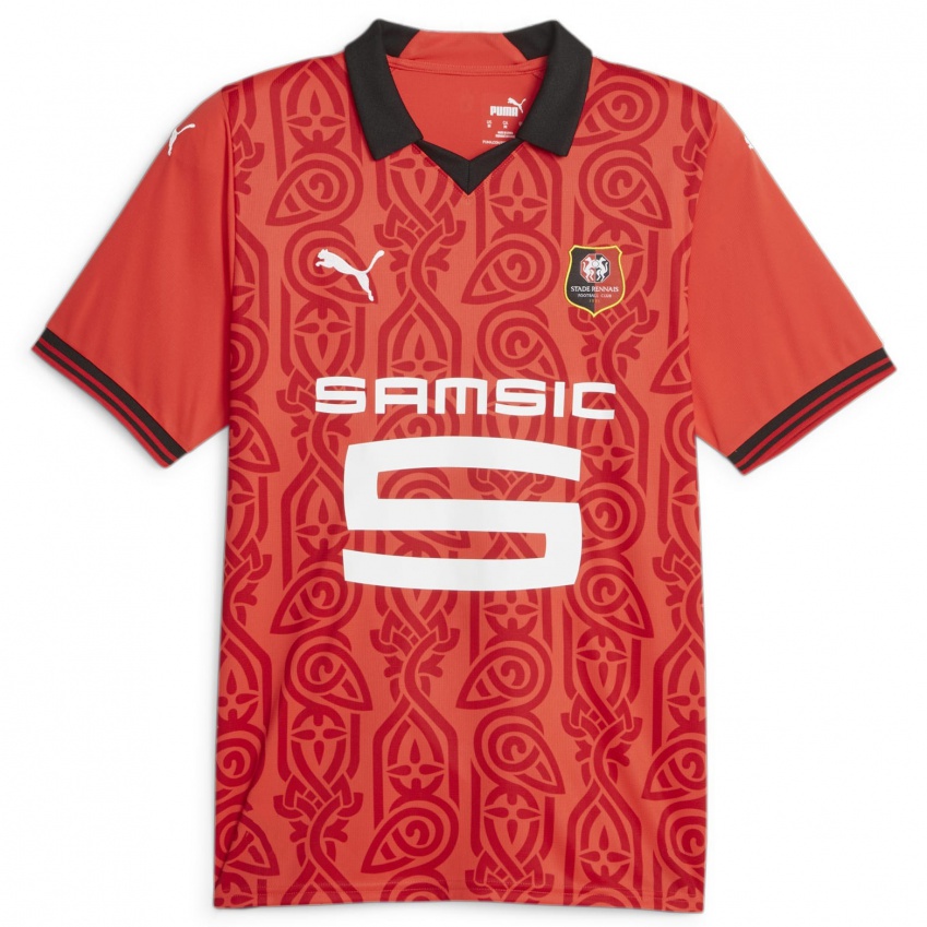 Niño Camiseta Baptiste Santamaria #8 Rojo 1ª Equipación 2023/24 La Camisa
