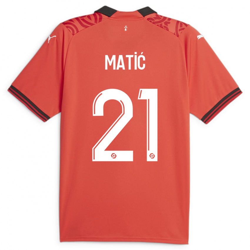 Niño Camiseta Nemanja Matic #21 Rojo 1ª Equipación 2023/24 La Camisa