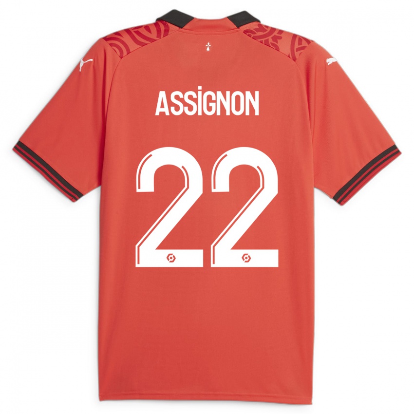 Niño Camiseta Lorenz Assignon #22 Rojo 1ª Equipación 2023/24 La Camisa
