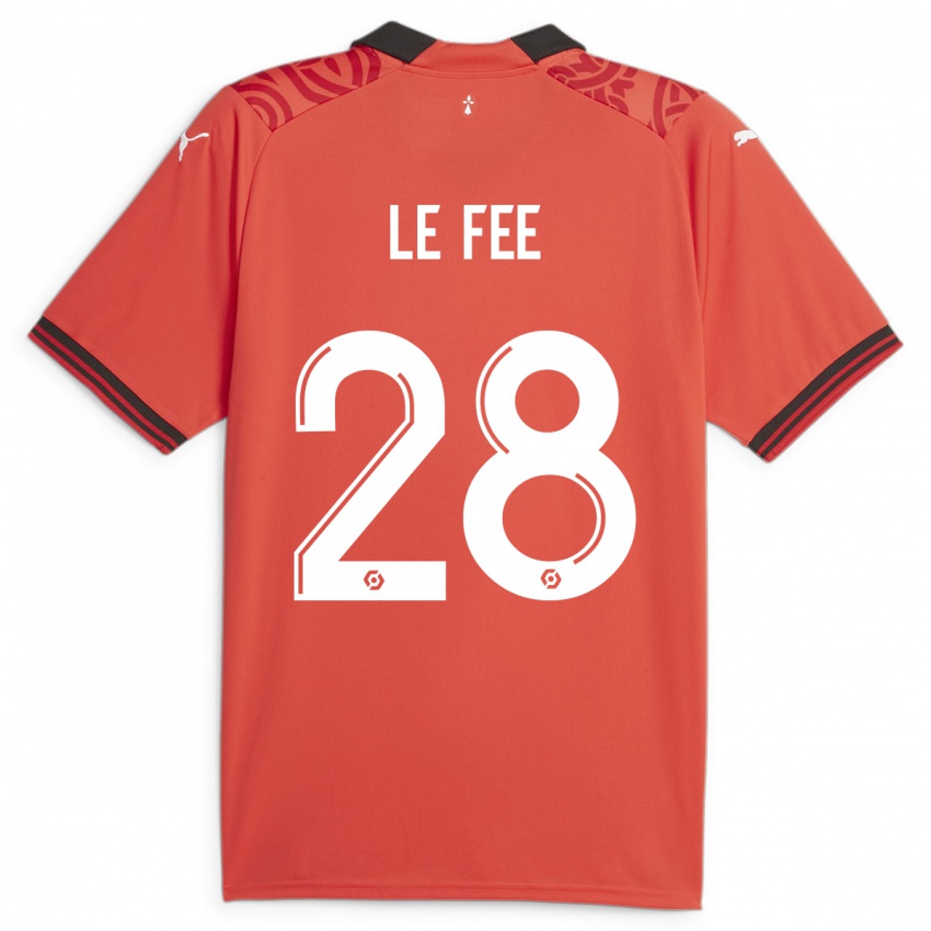 Niño Camiseta Enzo Le Fée #28 Rojo 1ª Equipación 2023/24 La Camisa