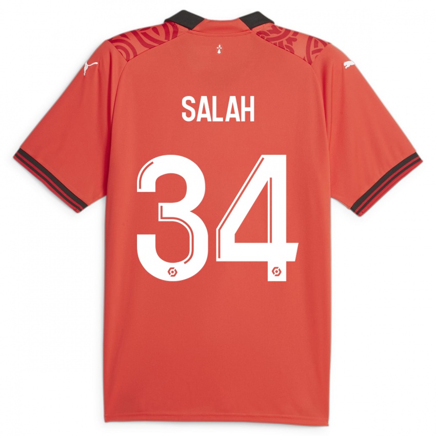 Niño Camiseta Ibrahim Salah #34 Rojo 1ª Equipación 2023/24 La Camisa