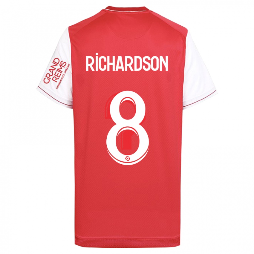 Niño Camiseta Amir Richardson #8 Rojo 1ª Equipación 2023/24 La Camisa