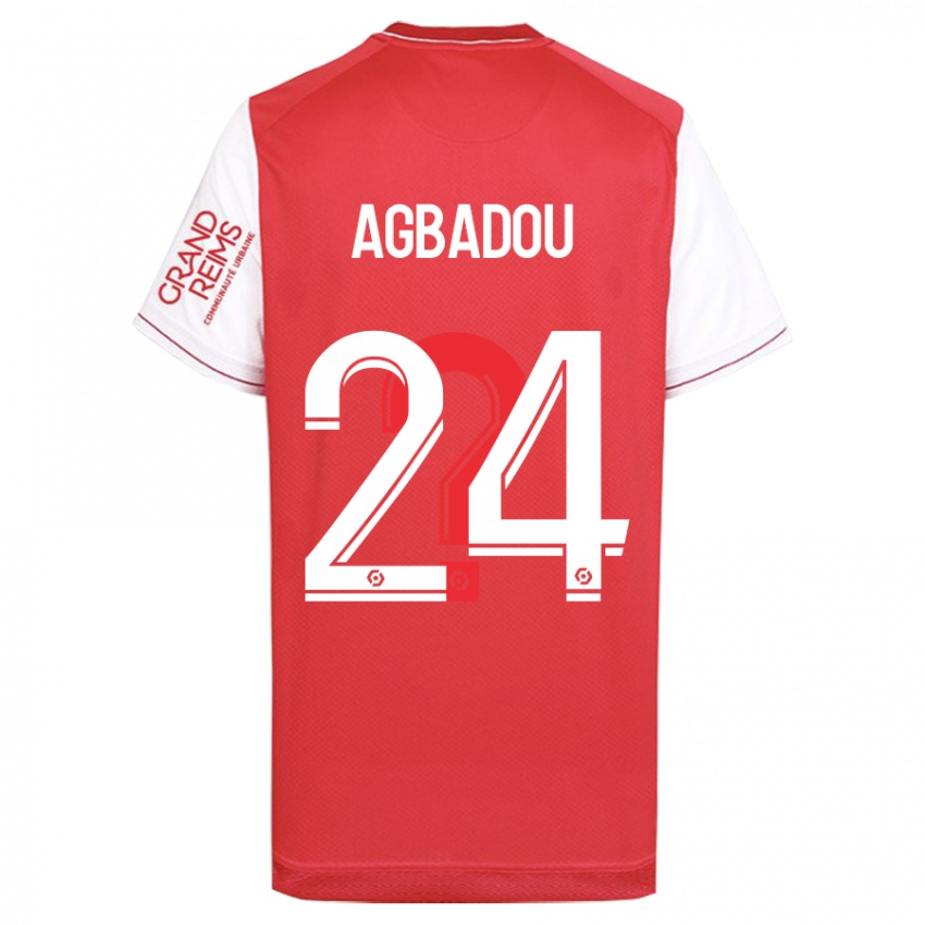 Niño Camiseta Emmanuel Agbadou #24 Rojo 1ª Equipación 2023/24 La Camisa