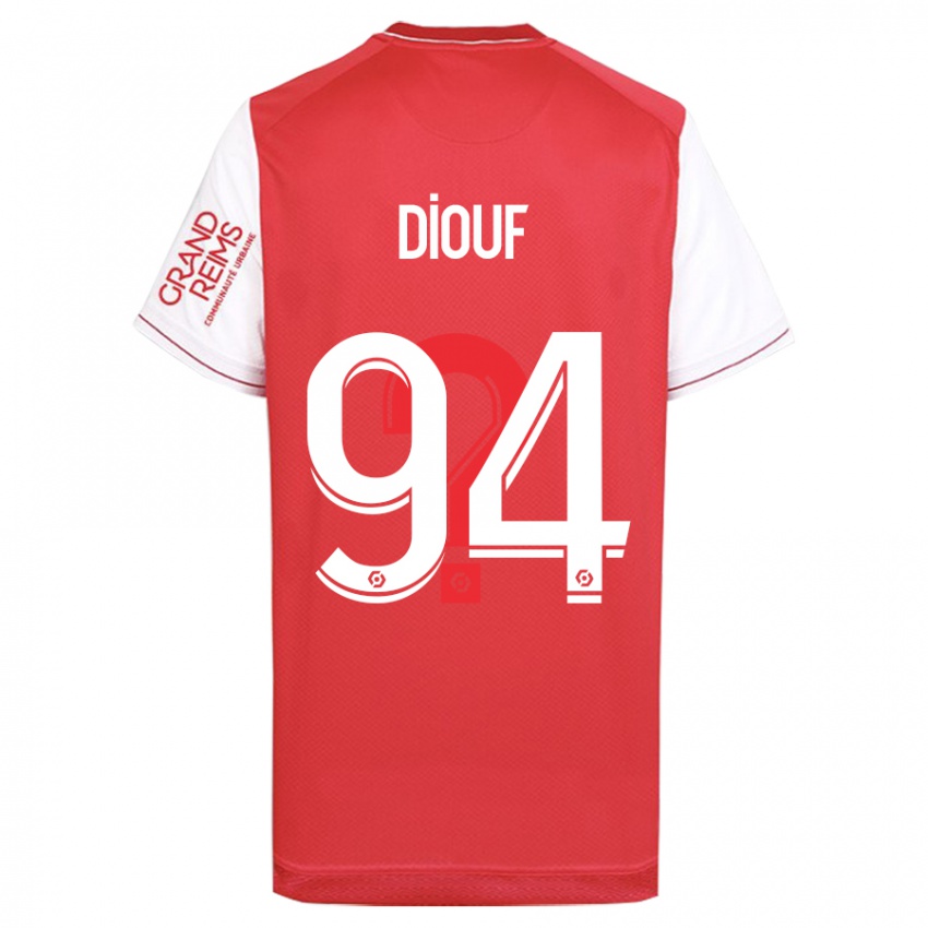 Niño Camiseta Yehvann Diouf #94 Rojo 1ª Equipación 2023/24 La Camisa