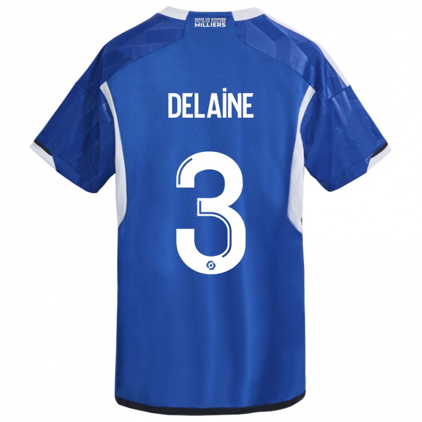 Niño Camiseta Thomas Delaine #3 Azul 1ª Equipación 2023/24 La Camisa