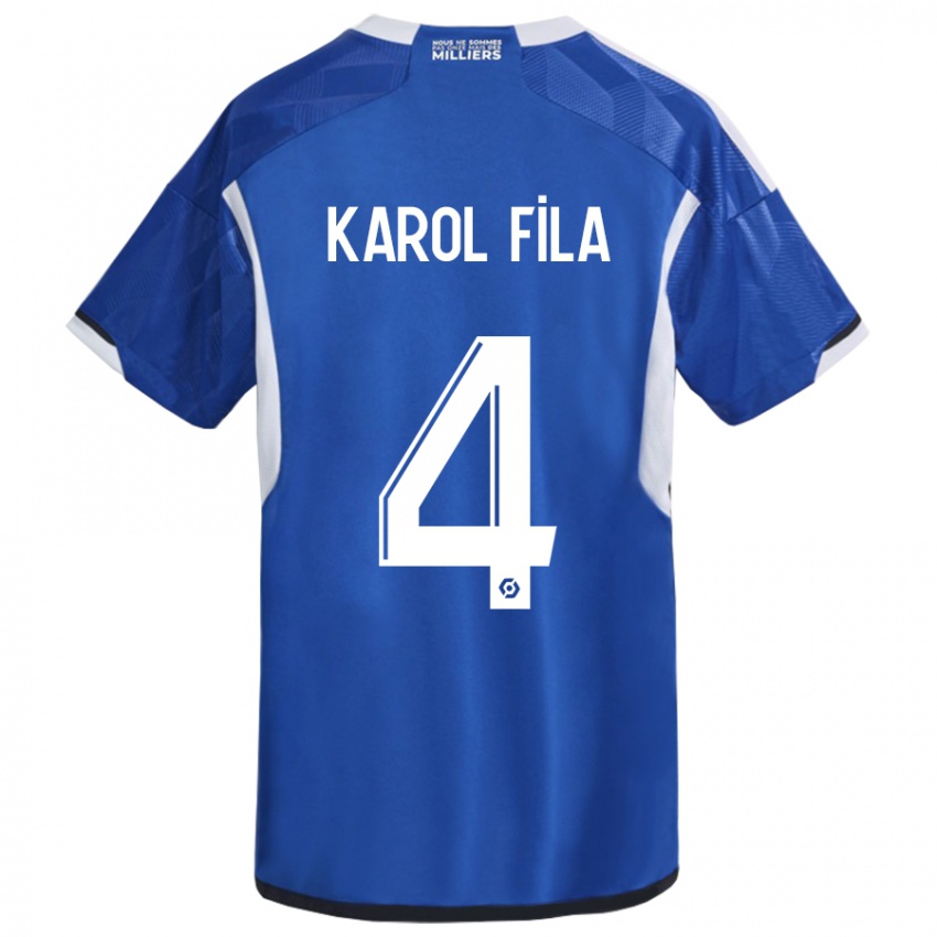 Niño Camiseta Karol Fila #4 Azul 1ª Equipación 2023/24 La Camisa