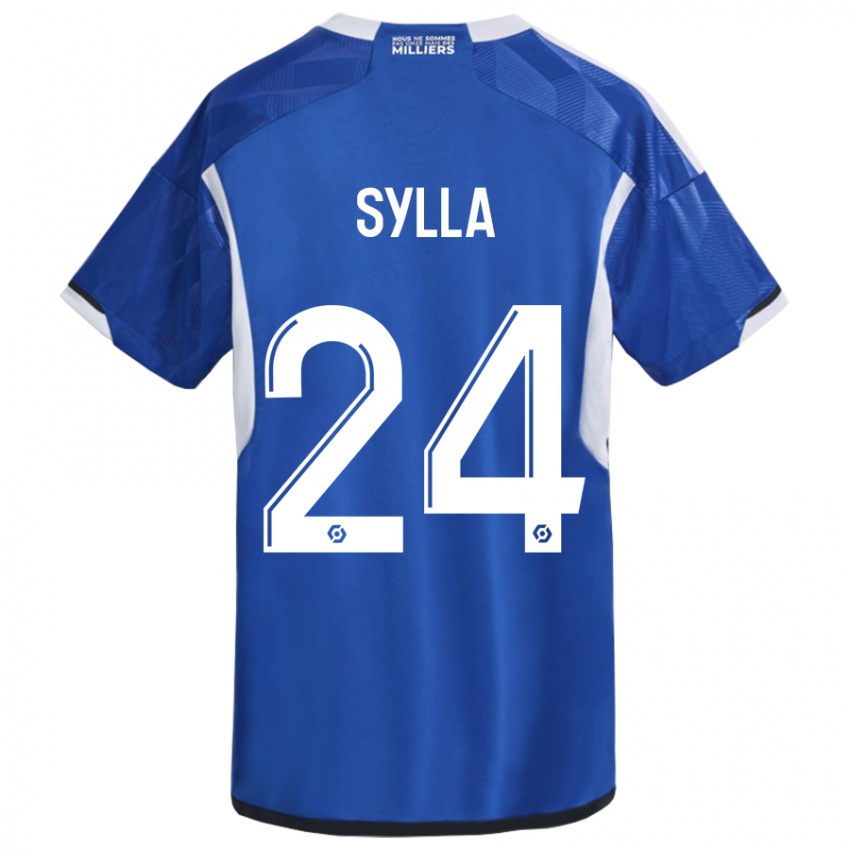 Niño Camiseta Abakar Sylla #24 Azul 1ª Equipación 2023/24 La Camisa