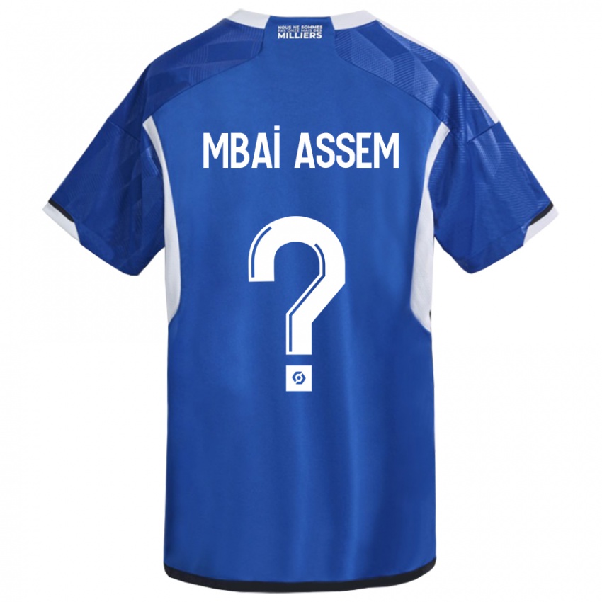 Niño Camiseta Chris Mbaï-Assem #0 Azul 1ª Equipación 2023/24 La Camisa