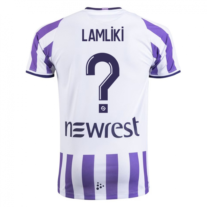 Niño Camiseta Nassim Lamliki #0 Blanco 1ª Equipación 2023/24 La Camisa