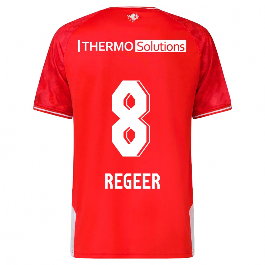 Niño Camiseta Youri Regeer #8 Rojo 1ª Equipación 2023/24 La Camisa