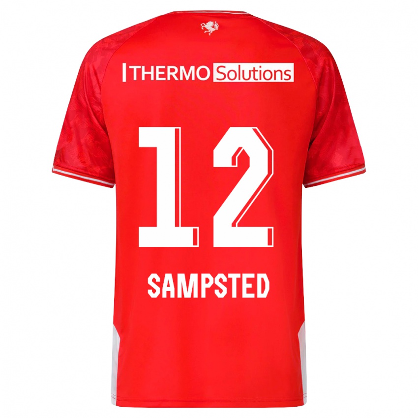 Niño Camiseta Alfons Sampsted #12 Rojo 1ª Equipación 2023/24 La Camisa