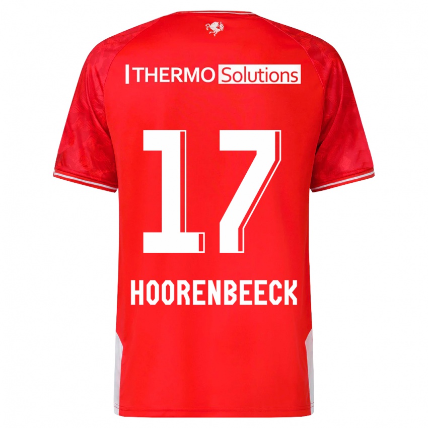 Niño Camiseta Alec Van Hoorenbeeck #17 Rojo 1ª Equipación 2023/24 La Camisa