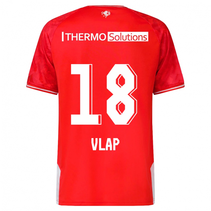 Niño Camiseta Michel Vlap #18 Rojo 1ª Equipación 2023/24 La Camisa