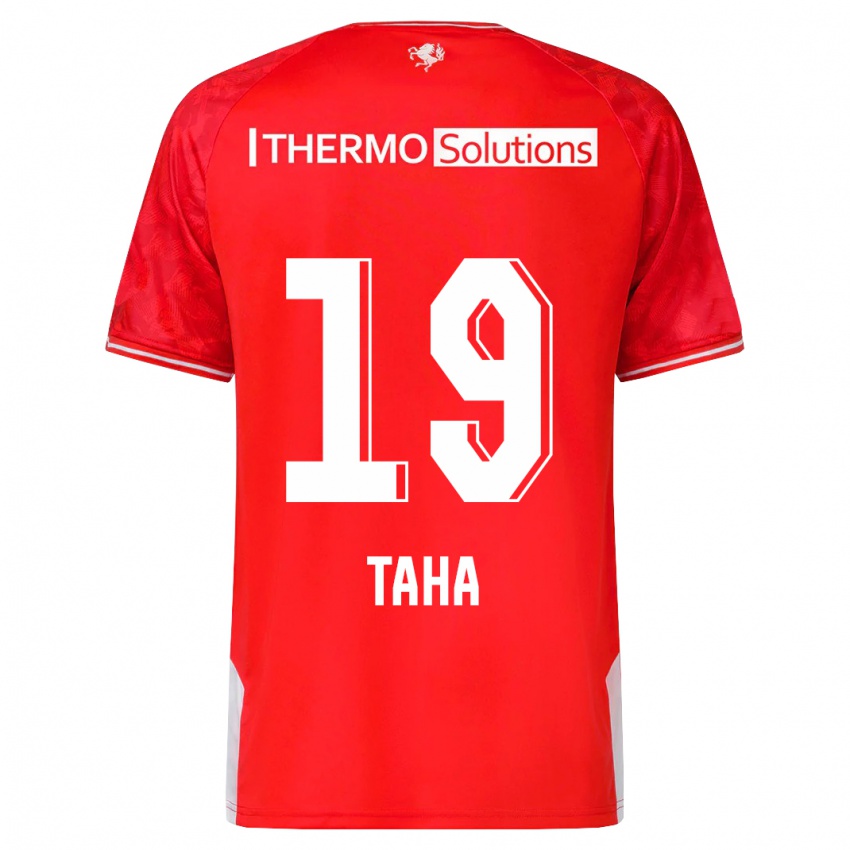 Niño Camiseta Younes Taha #19 Rojo 1ª Equipación 2023/24 La Camisa