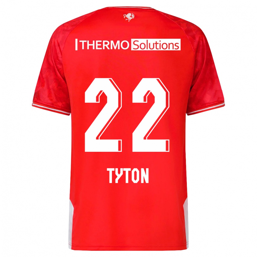 Niño Camiseta Przemyslaw Tyton #22 Rojo 1ª Equipación 2023/24 La Camisa